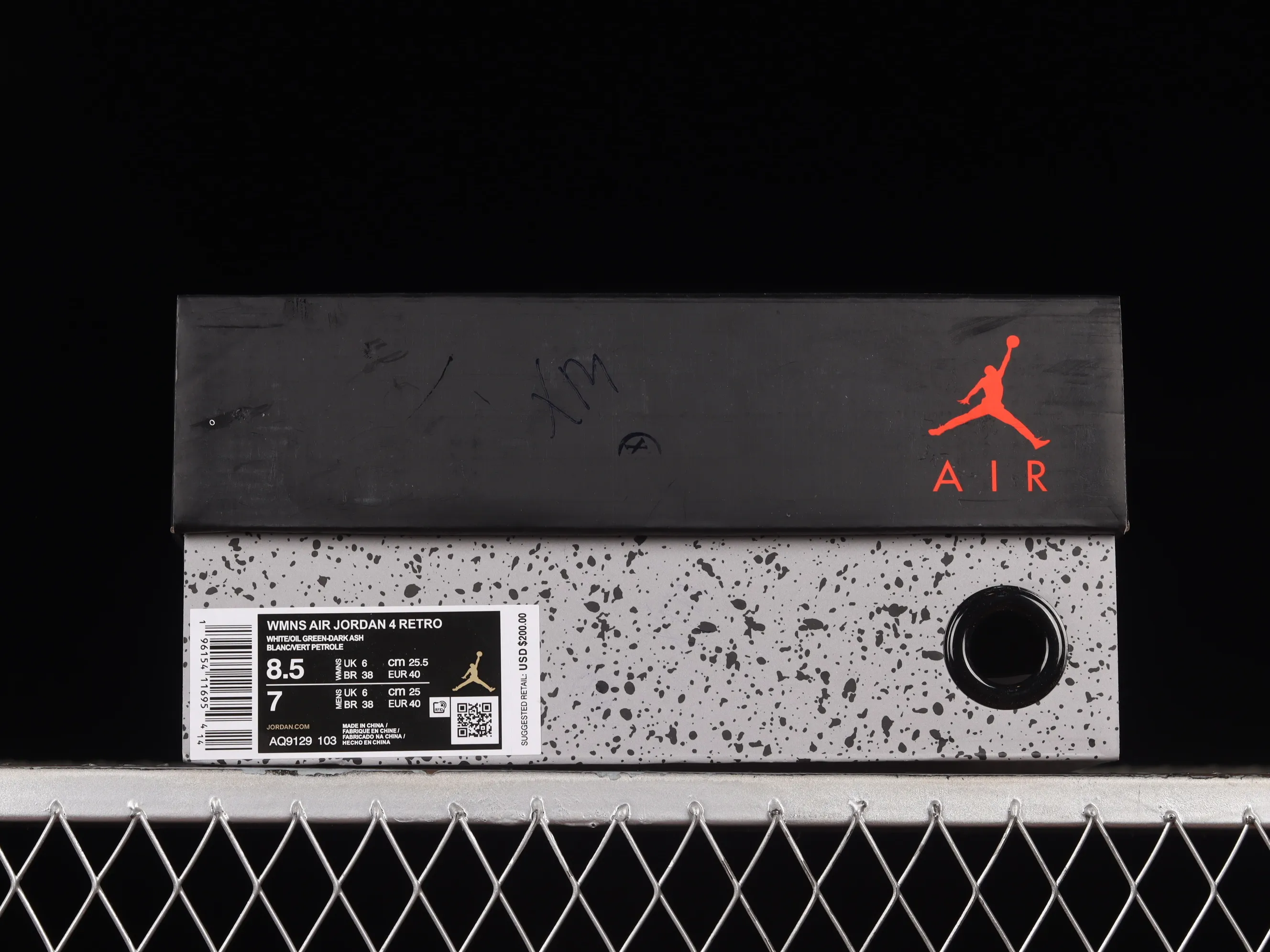 All categories Air Jordan Jordan series basketball shoes Air Jordan 4 X version Air Jordan 4 Retro "Seafoam" AJ4 Joe 4 white and green AQ9129-103